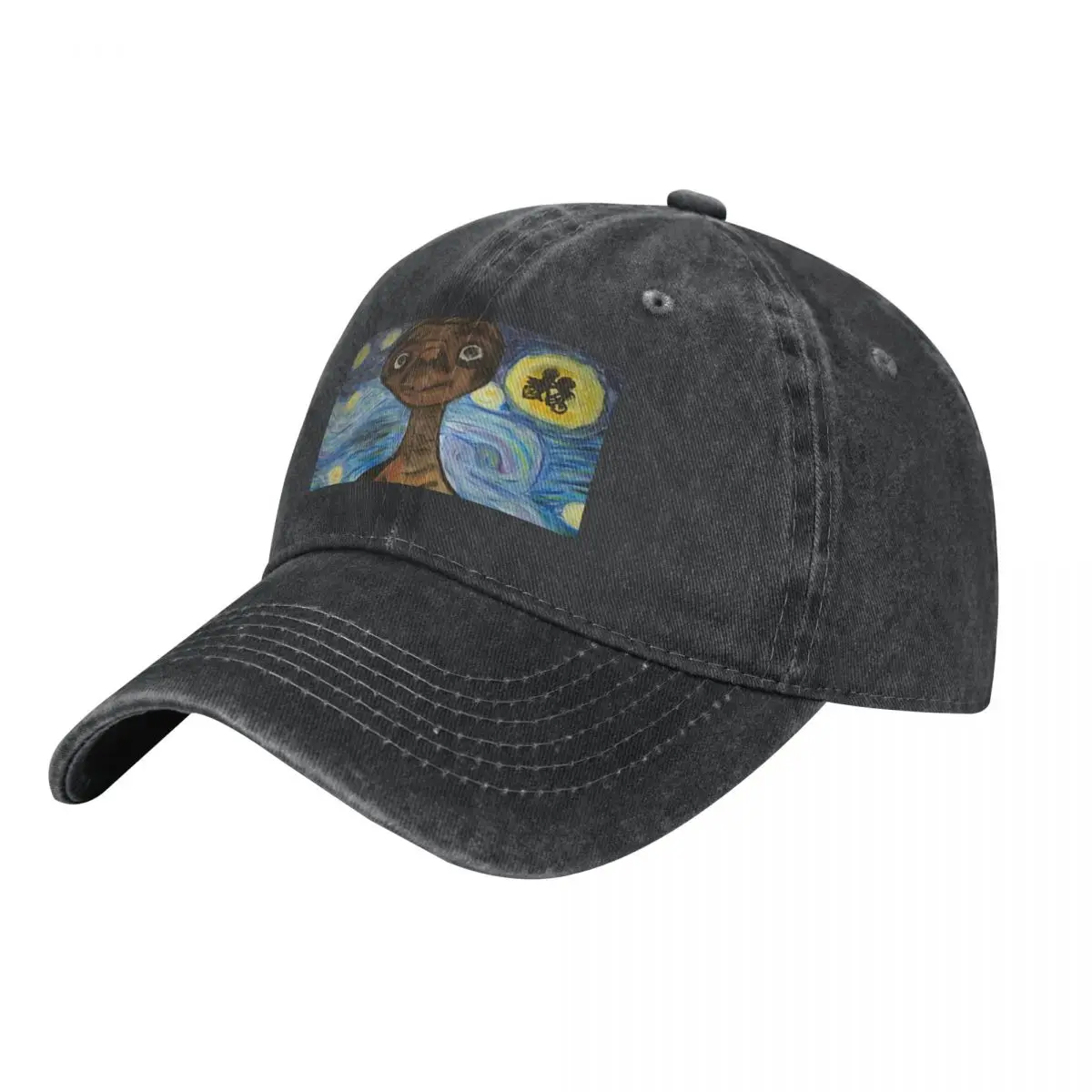 ET dressed as Mona Lisa on a Starry Night. (Universal Beauty) Cowboy Hat Hat Beach Golf Hat Man Trucker Hats For Men Women's