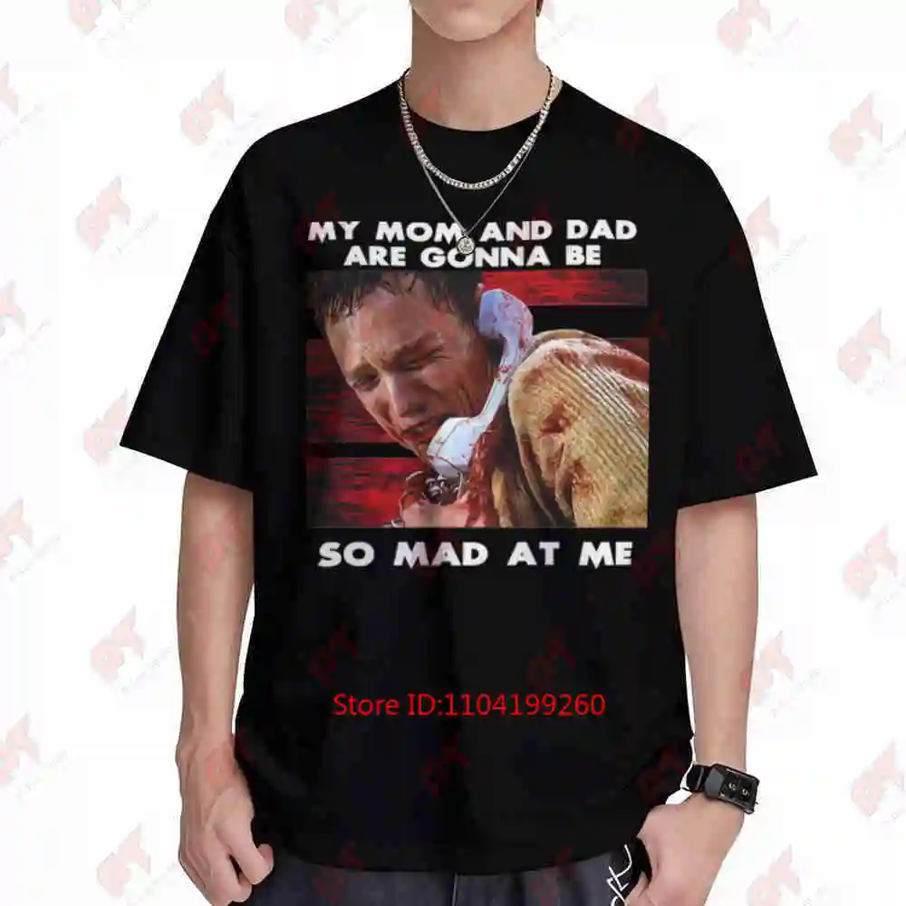 Stu Macher My Mom And Dad Are Gonna Be So Mad Horror Short Sleeve Tee 100% Cotton T-Shirt