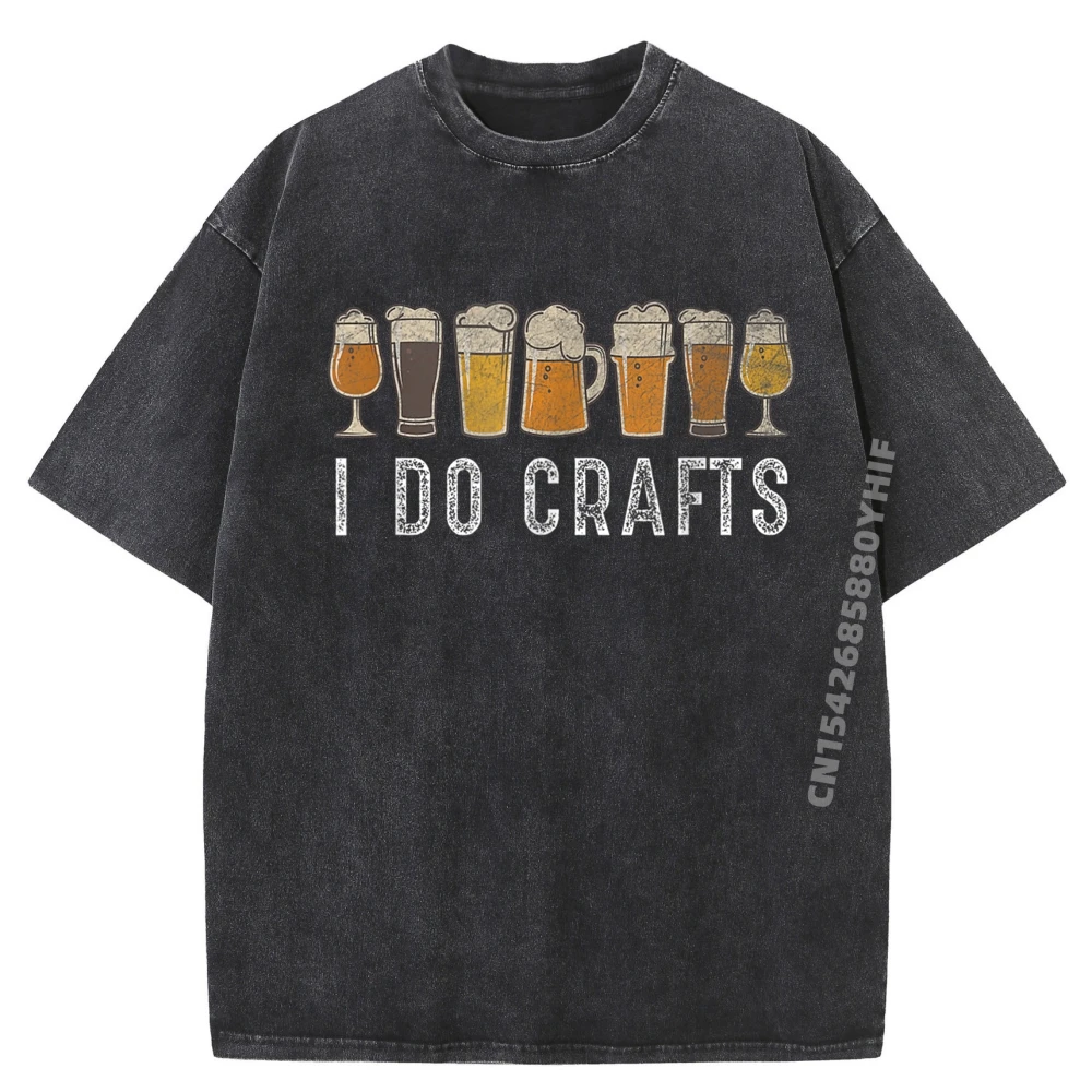 

Craft Beer Vintage I Do Crafts Home Brew Art Graphic Tees Breathable Washed Oversized T Shirt Men T-shirts Party