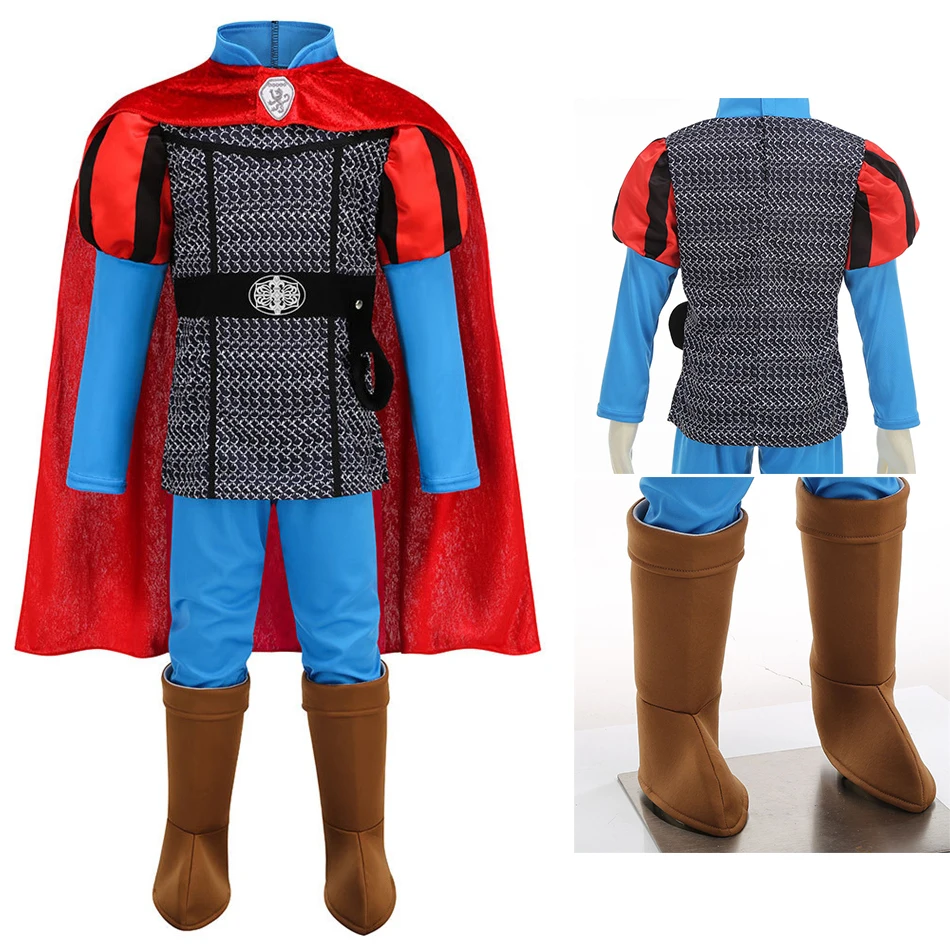 Dornröschen Prinz Philip Cosplay Outfits Junge Bühne Leistung Kleidung Kinder Halloween Karneval Dress Up Kostüm Sets