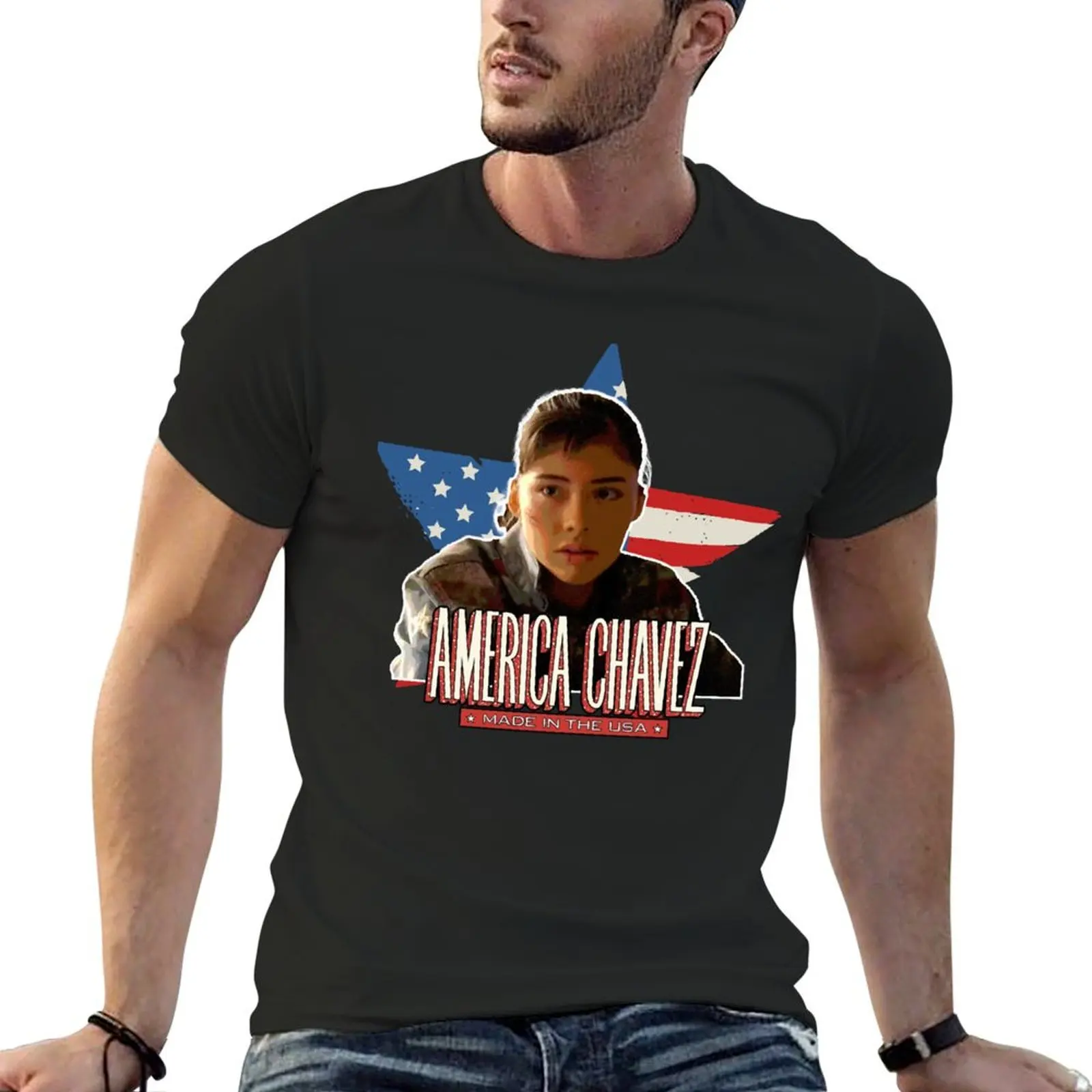 Gifts For Men Xochitl Gomez America Chavez Gift For Music Fans T-Shirt graphic tee shirt plus size tops black t-shirts for men