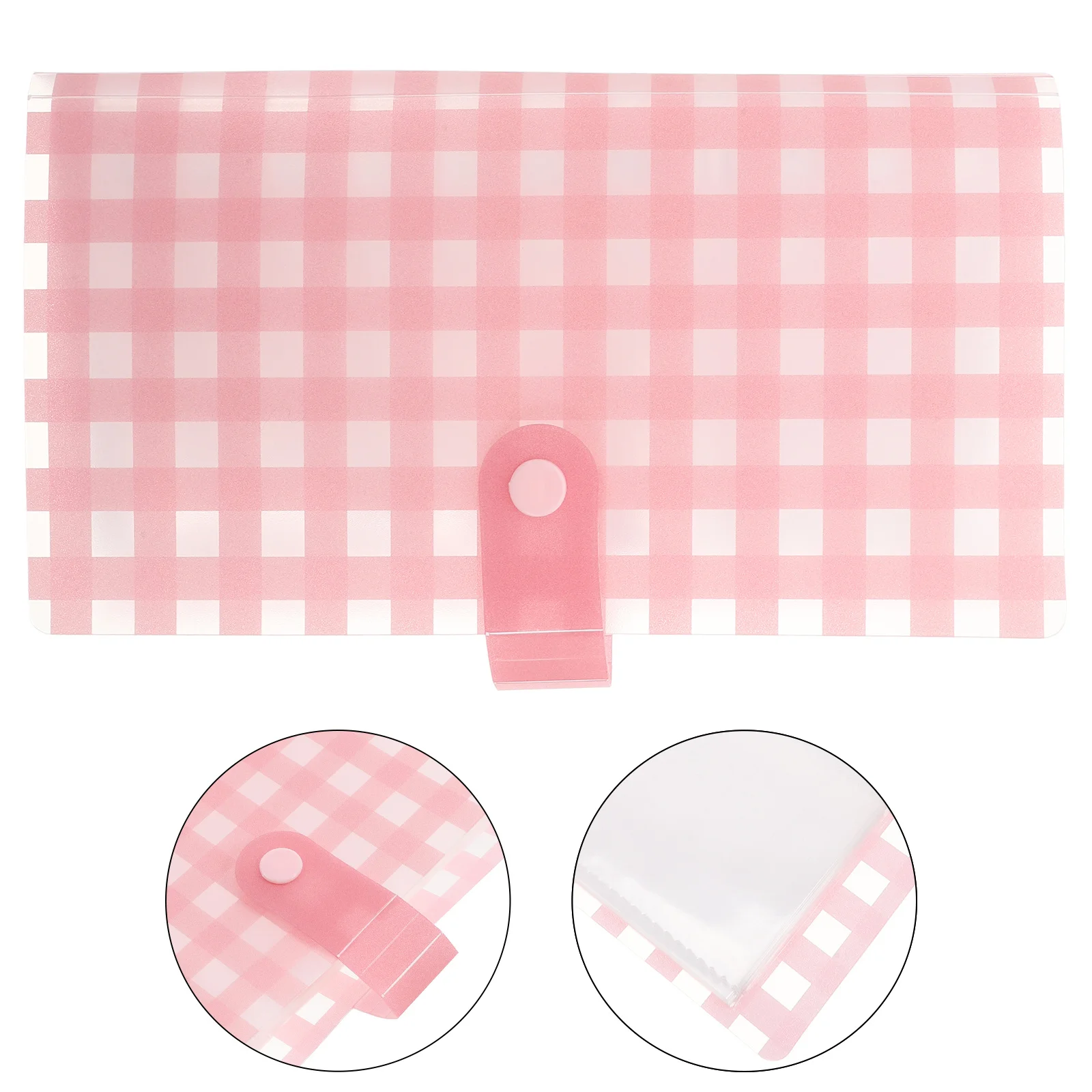 

240 Slot Frosted Photocard Album Grid Pattern Compact Business Card Holder Portable Organizer Book Secure Button Lock