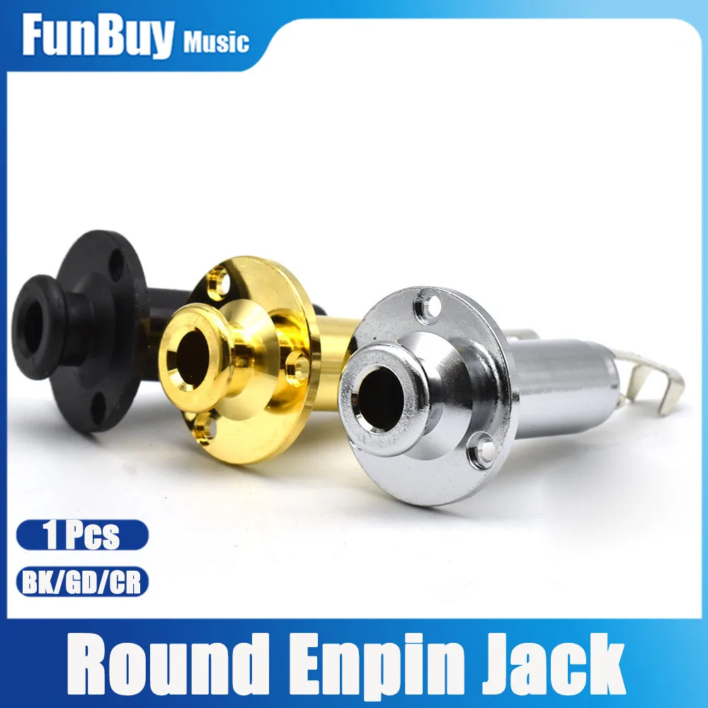 1pc Acoustic Electric Guitar Flush Endpin Cylinder Output End Pin Plug Jack Socket 1/4