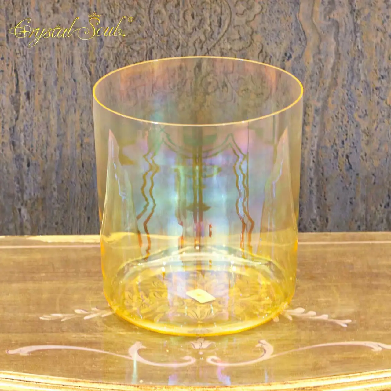 Crystal Soul Classic Seven Chakras Yellow Crystal Singing Bowl Sets Meditation Alchemy Bowls Source Manufacturer