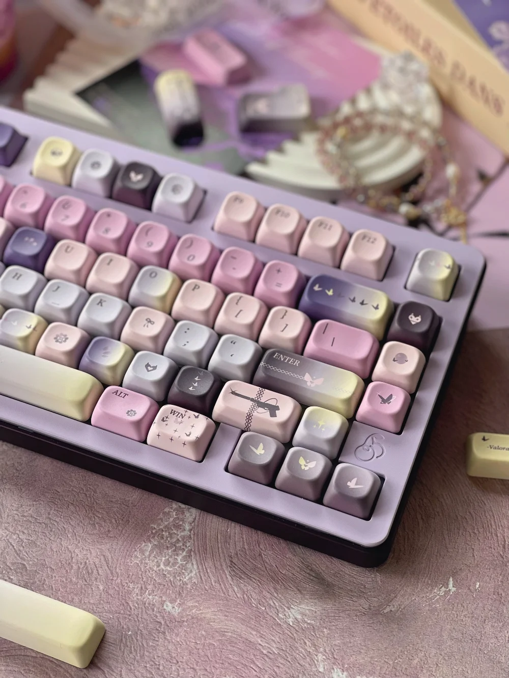 أغطية مفاتيح Mudie الأصلية ارتفاع SOA مادة Pbt كاملة من خمسة جوانب التسامي أغطية مفاتيح ميكانيكية مخصصة للوحة المفاتيح