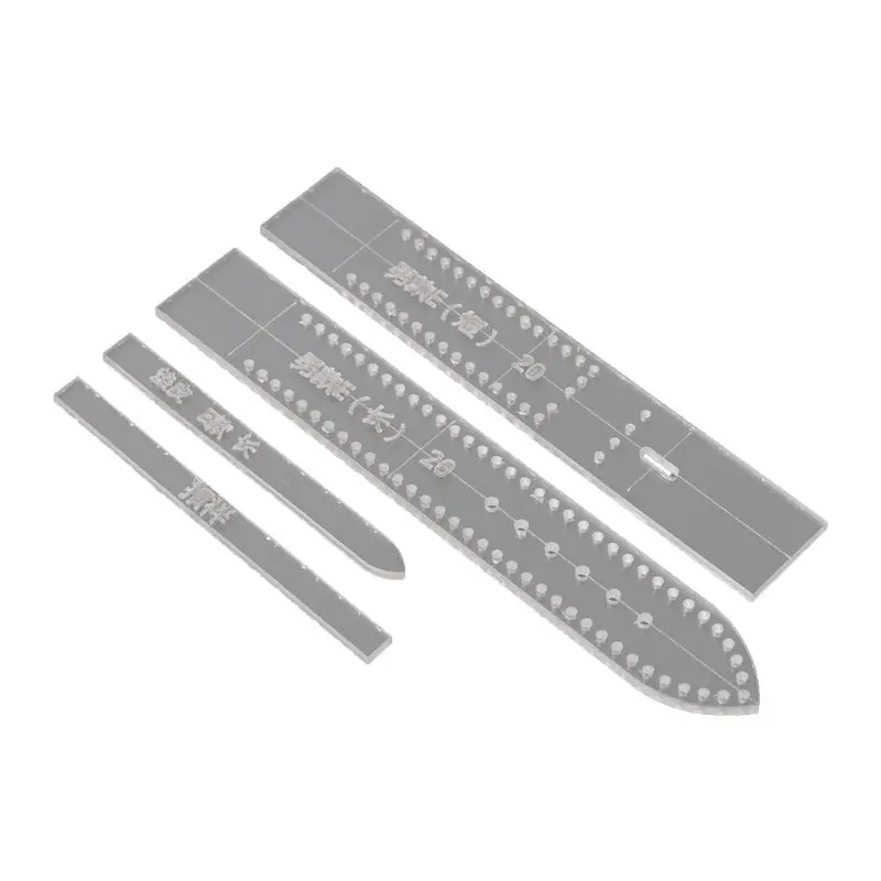 4pcs/set Transparent Acrylic Watch Strap Band Stencil Template Mold DIY Leather