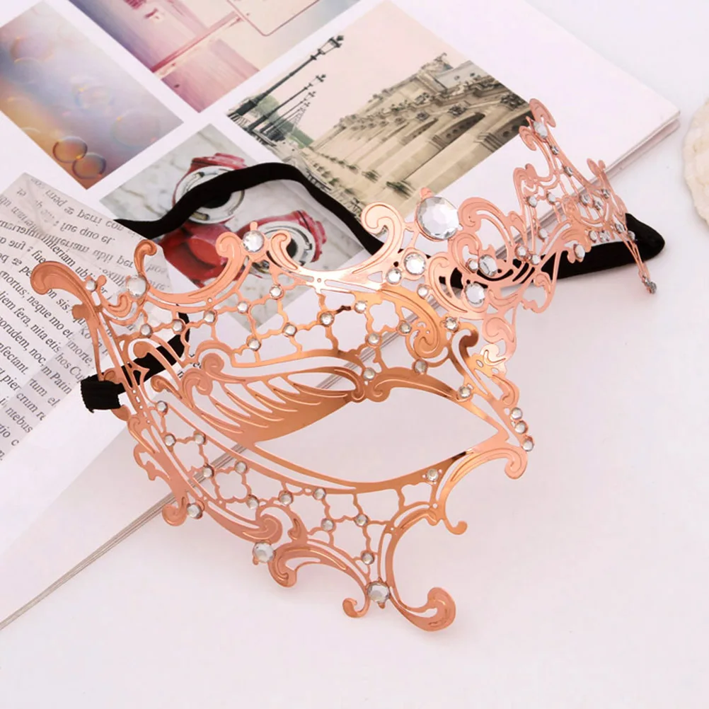 

Luxury Half Face Metal Mask For Women Girls Lightweight Premium Iron Masquerade Mask With Elegant Hollow Design Perfect For