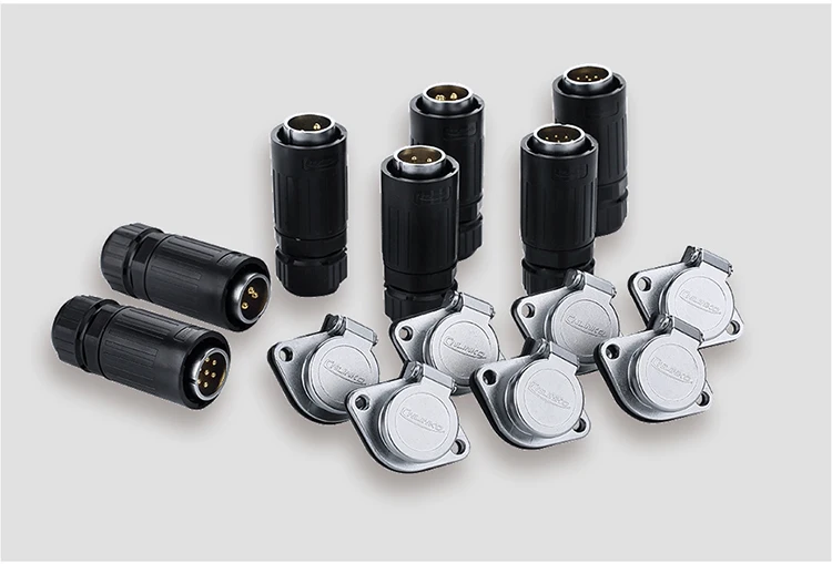 CNLINKO YA20 2-Pin Wasserdichter Steckverbinder 20A 500V Löttyp Buchsenstecker + Panel-Buchse mit Automatikkappe für Outdoor-Elektronik – Detail 8