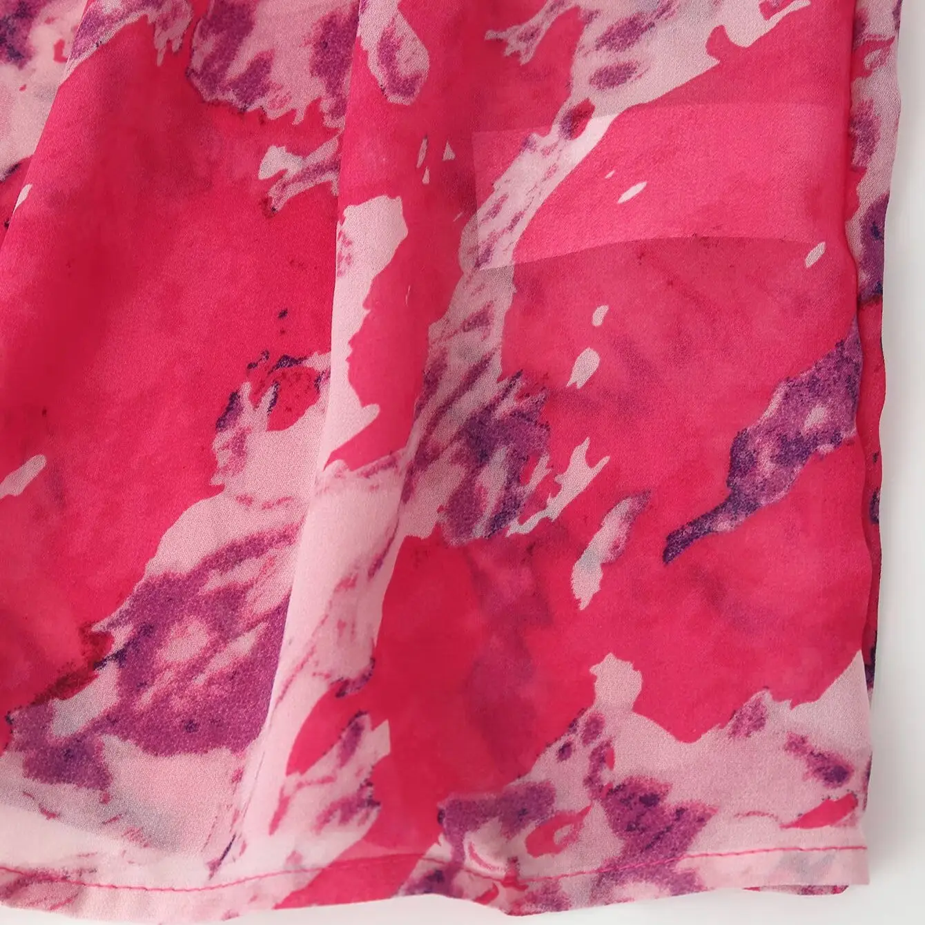 Vestido de Chiffon Faionável com Camadas Múltiplas e Cinto JNLEAOG, Novo Estilo F de Primavera, Vestido de Manga Lon...