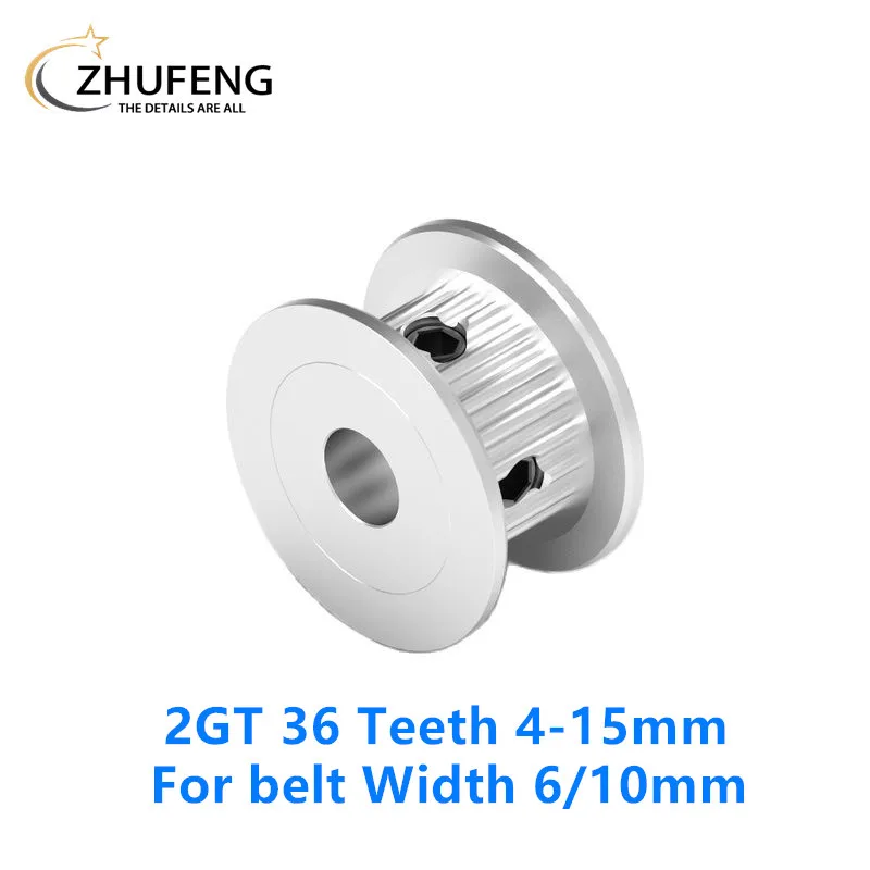 

GT2 36 Teeth Bore 4/5/6/6.35/7/8/10/12/12.7/14/15mm for 6mm/10mm timing Belt Used In Linear 3D Printer Parts