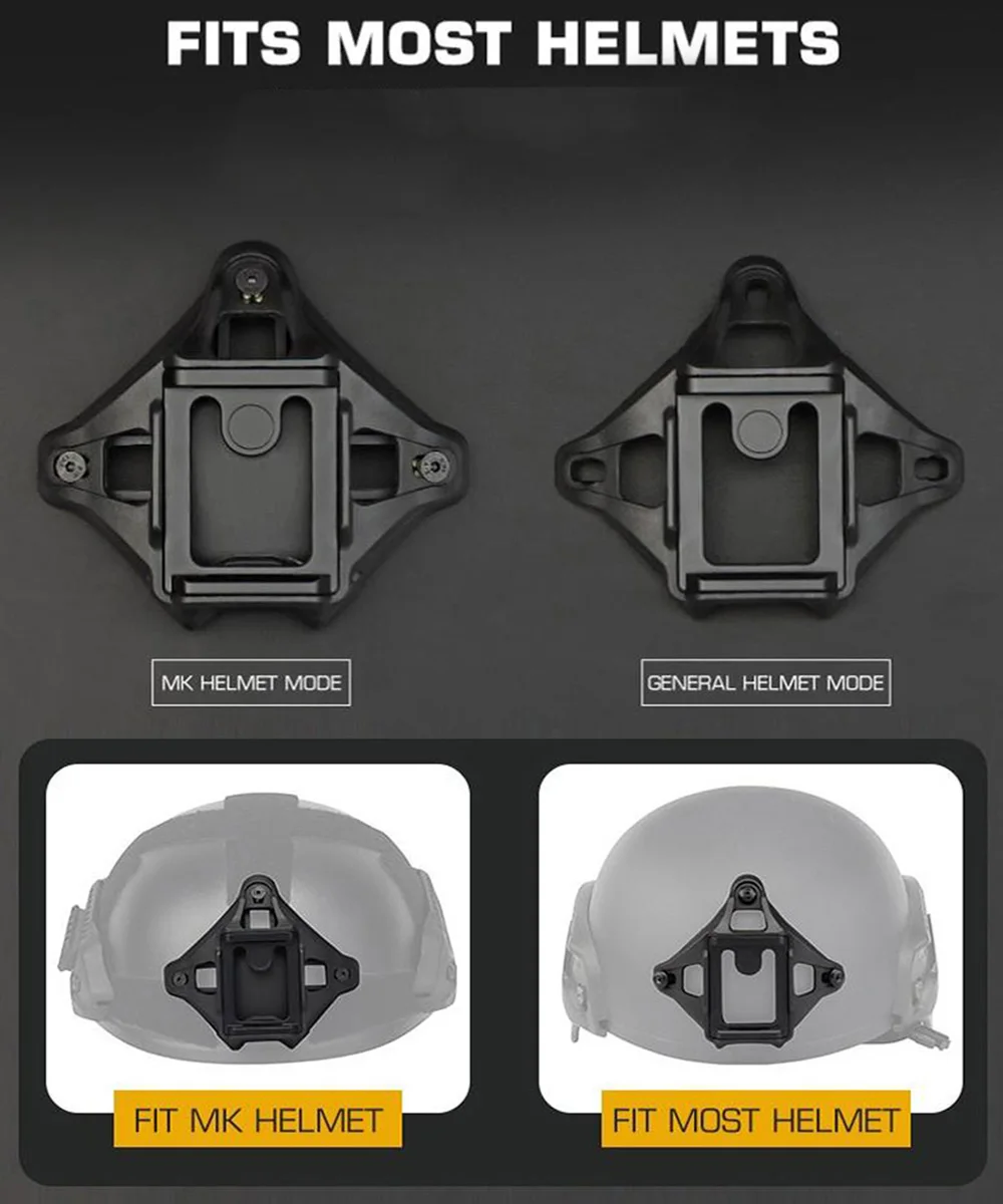 Adaptador montura NVG casco táctico MICH/ACH – 3 agujeros - imagen 4