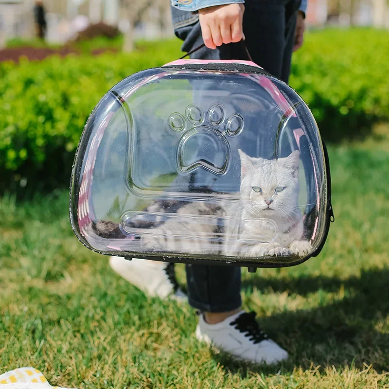 Cat Bag Out Portable Pet Fully Transparent Schoolbag Cat Carrying Portable Space Bag Pet Carrier