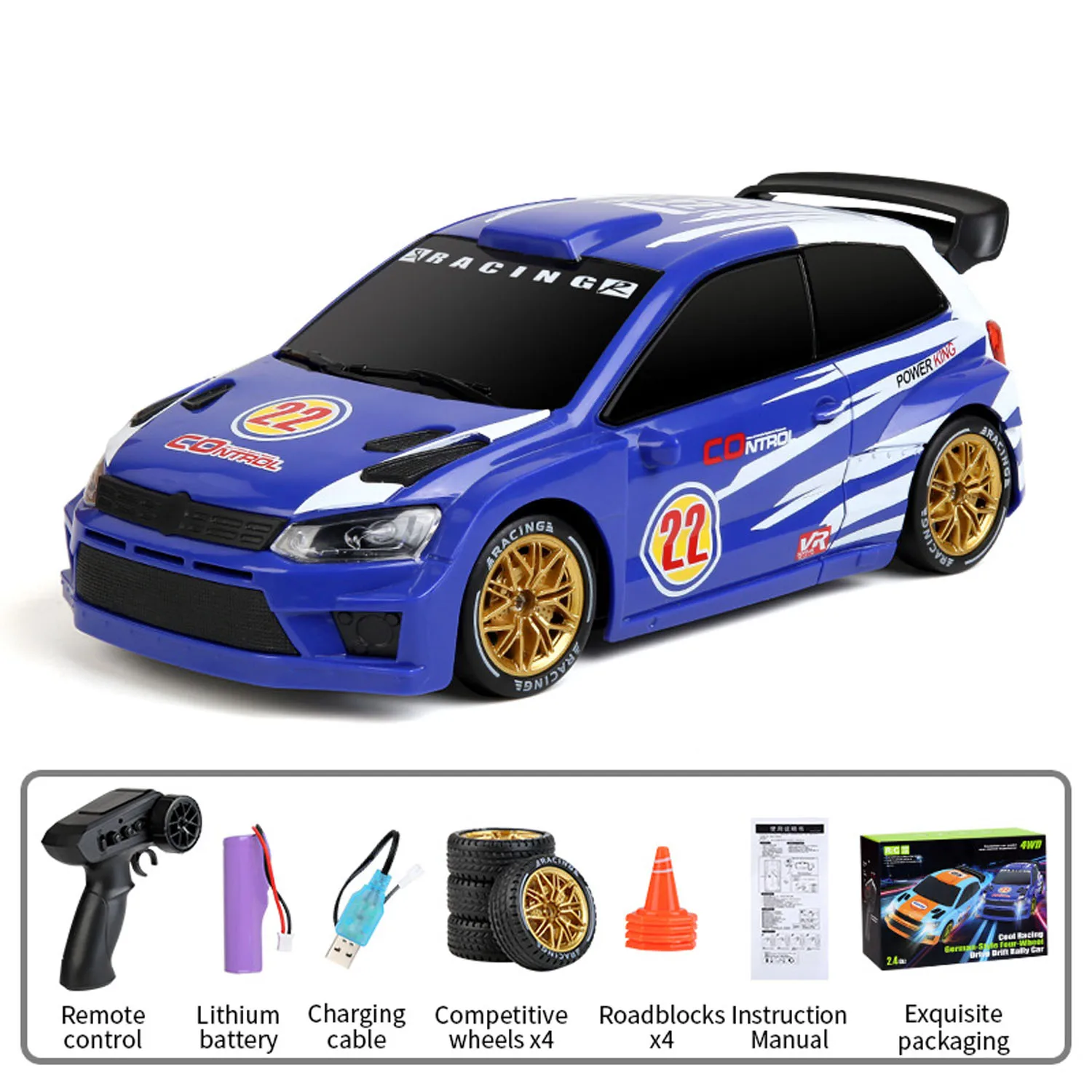 

1/24 4WD RC Rally Vehicle JJRC Q233 Radio Controlled RTR Drifting Car Electric Racing Cars Model with Two Gameplay Modes Toy