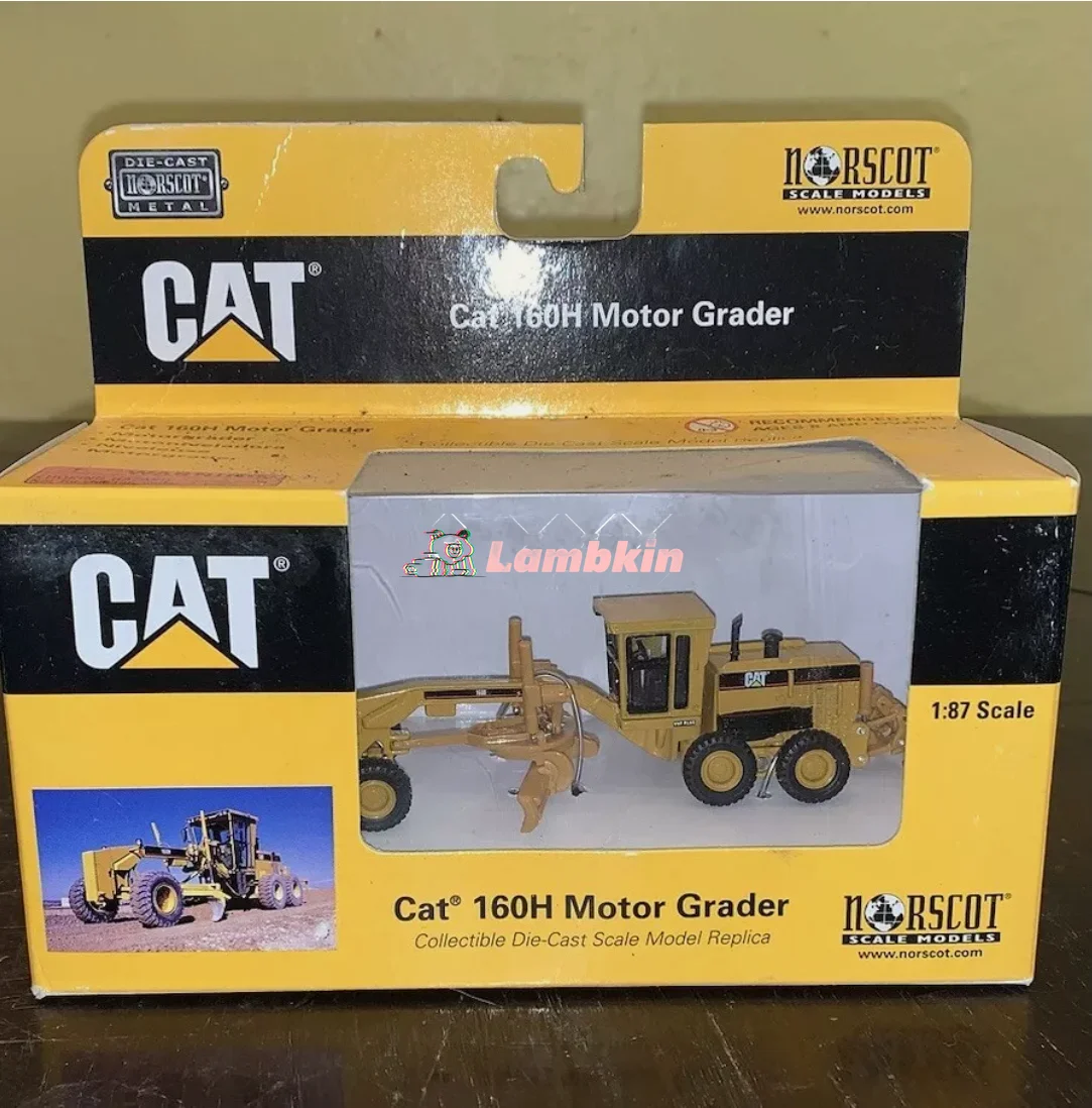 Norscot Caterpillar CAT 160H 모터 그레이더 다이캐스트 모델 자동차 완제품 트럭, 희귀 선물, 1/87 체중계