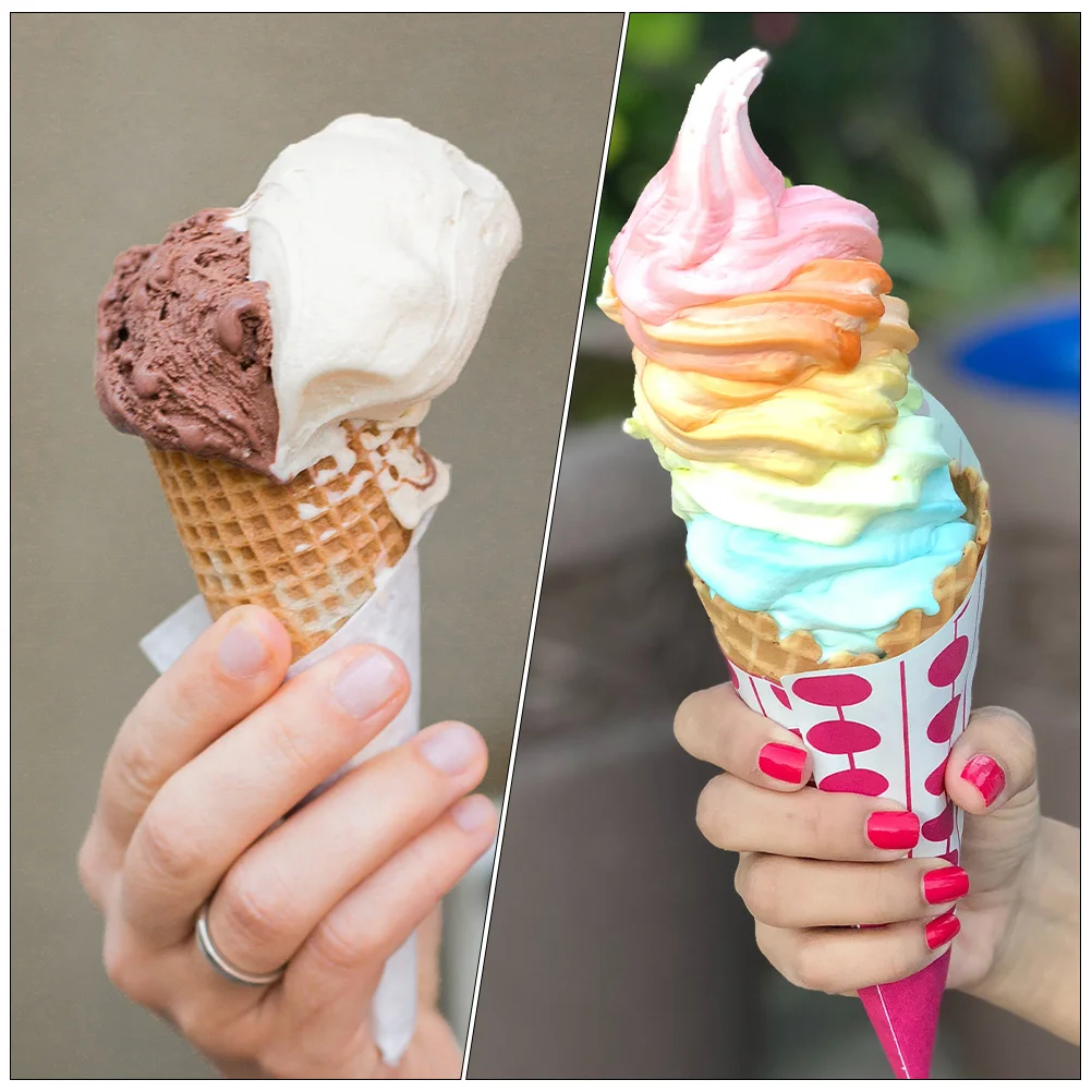 

3Pcs Ice Cream Cone Mold Smooth Edges Ergonomic Handle Easy DIY Ice Cream Roll Mold Kitchen Accessory Cone Roller