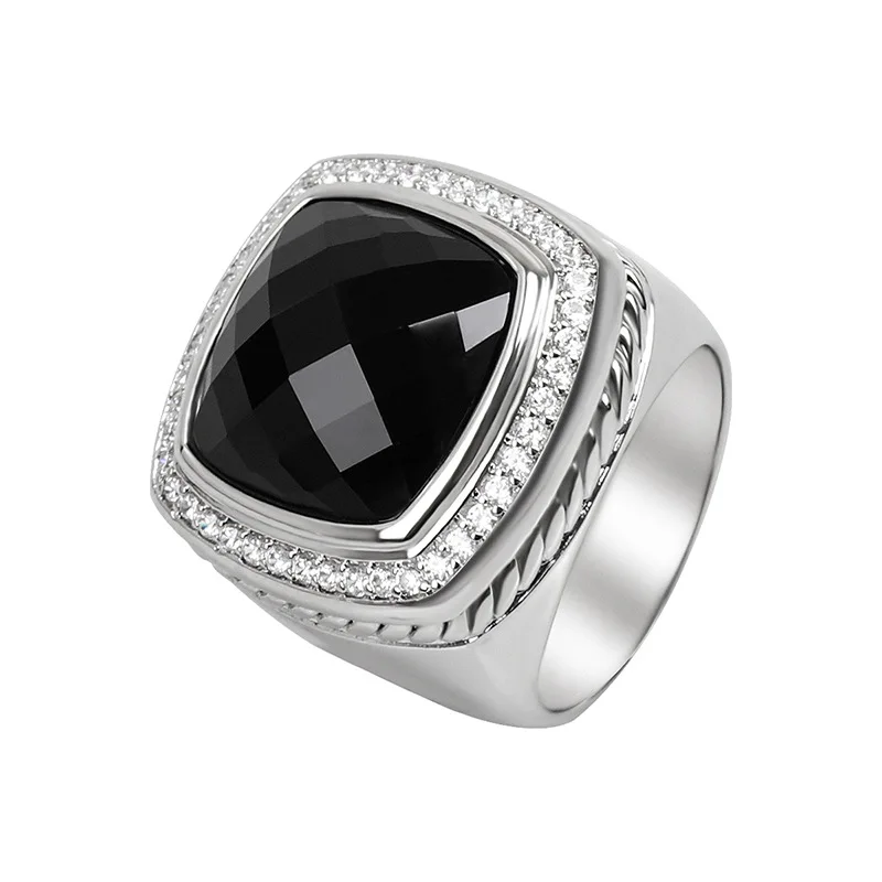 Imagem -06 - Yurman-anel Quadrado Grande com Logotipo Hot Selling Fashion Ring Clássico 15 mm dy