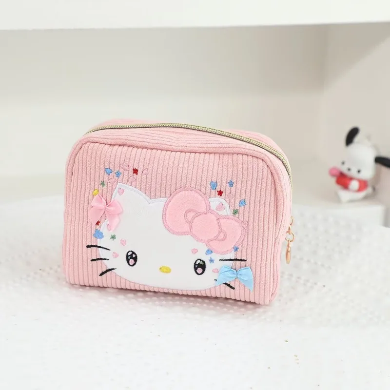 

Hello Kitty Cartoon Makeup Bag Portable Travel Toiletry Multi Functional Wallet Portable Storage Holiday Gift Women Accessories