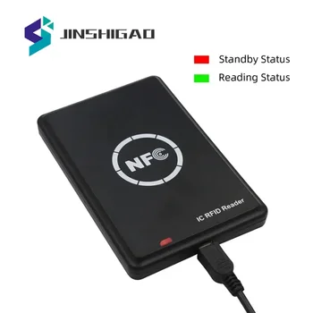 NFC RFID Copiatrice Duplicatore 13.56Mhz Portachiavi Lettore di Smart Card Scrittore Scheda Induttiva Lettore di Schede Integrato UID EM4305 Tag di Schede