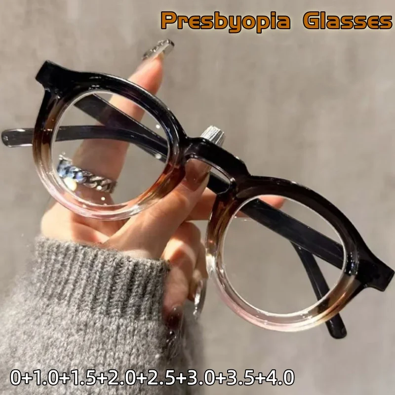 

2026 New High Definition Thick Frame Anti-blue Light Reading Glasses Women Men Fashionable Stylish Oval-framed Glasses 0 To +4.0