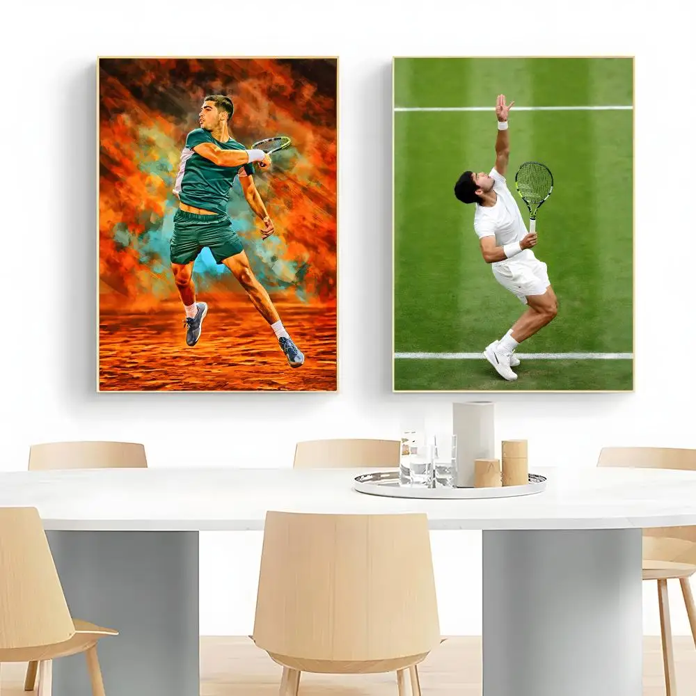 Dynamic Tennis Athlete C-Carlos Alcaraz Poster Wall Art Print Decorative Mural Home Decor Gift Unframed