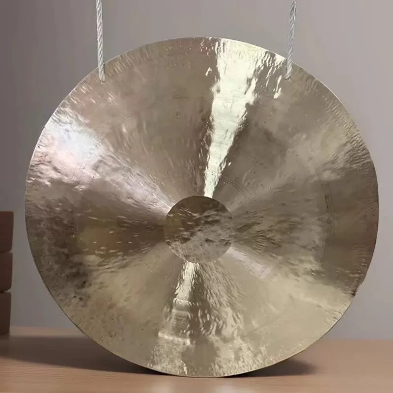 Pure Copper Wind Gong Traditional Sound Healing Meditation Wind Gong Handmade Low Volume Gongs Musical Instruments Percussion