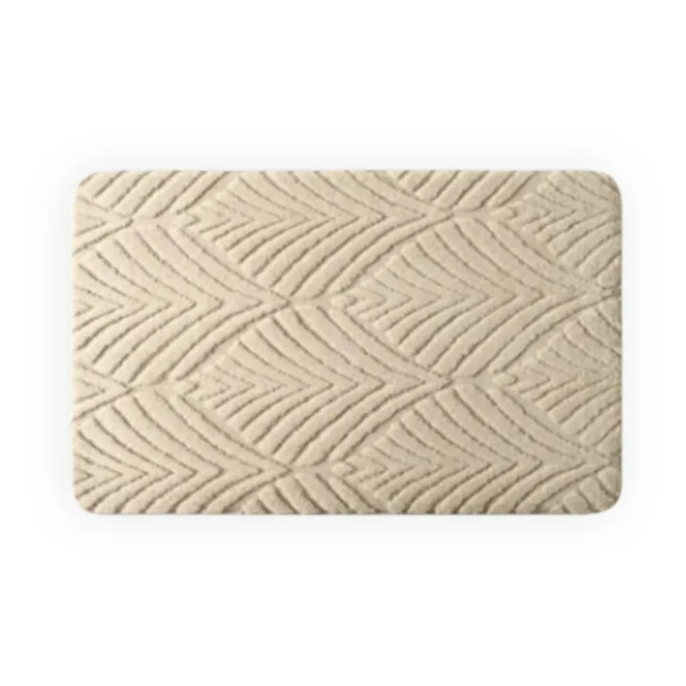 

Comfortable Absorbent Jacquard Bathroom Rug Thickened Washable Bath Mat Plush Non-slip Shower Mat Entryway