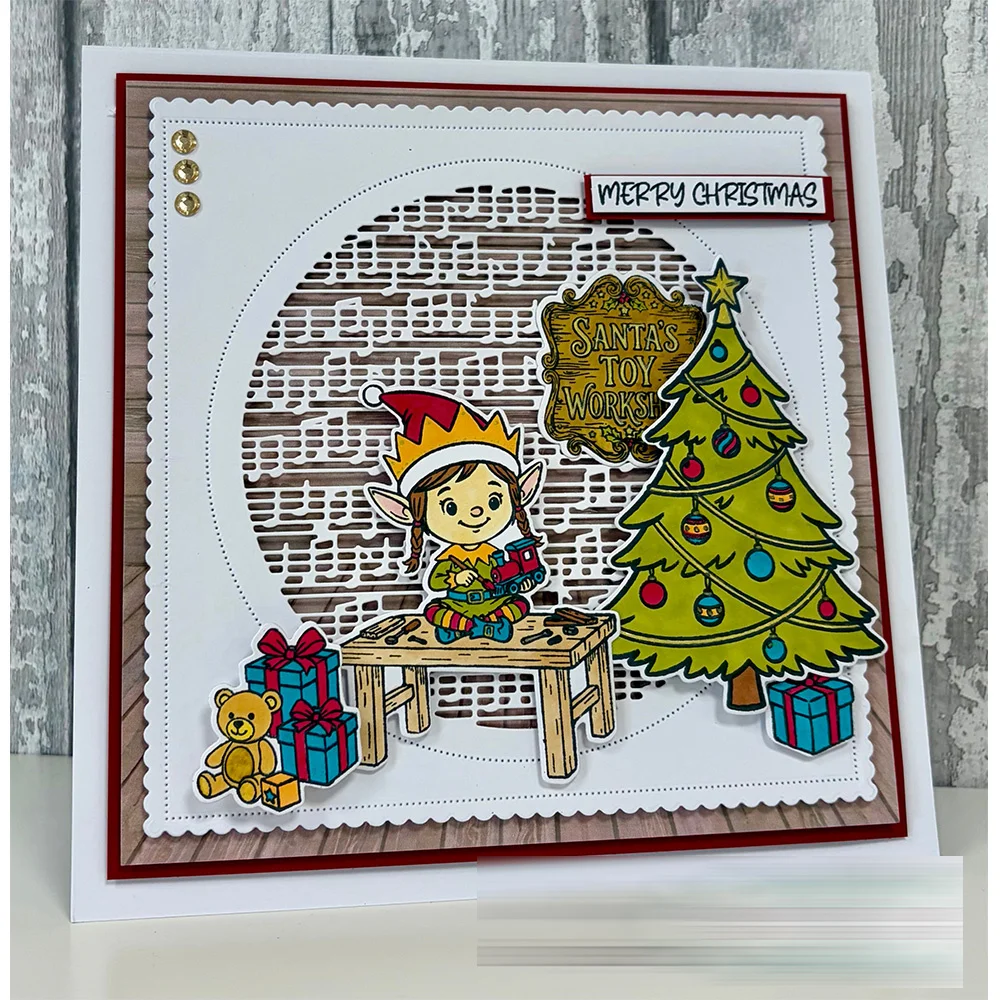 Santa's Workshop Toys Die Set Metal Cutting Dies Clear Stamps DIY Handmade Scrapbooking Birthday Greeting Card Making 2026 New - view 5