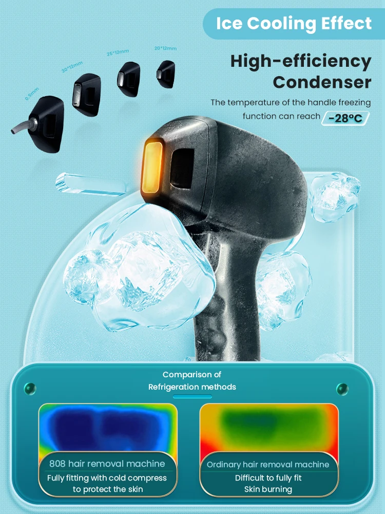 Máquina de depilación láser de diodo, 4 sondas, el mejor enfriamiento, indoloro, 3 longitudes de onda, depiladora permanente profesional, todo tipo de piel