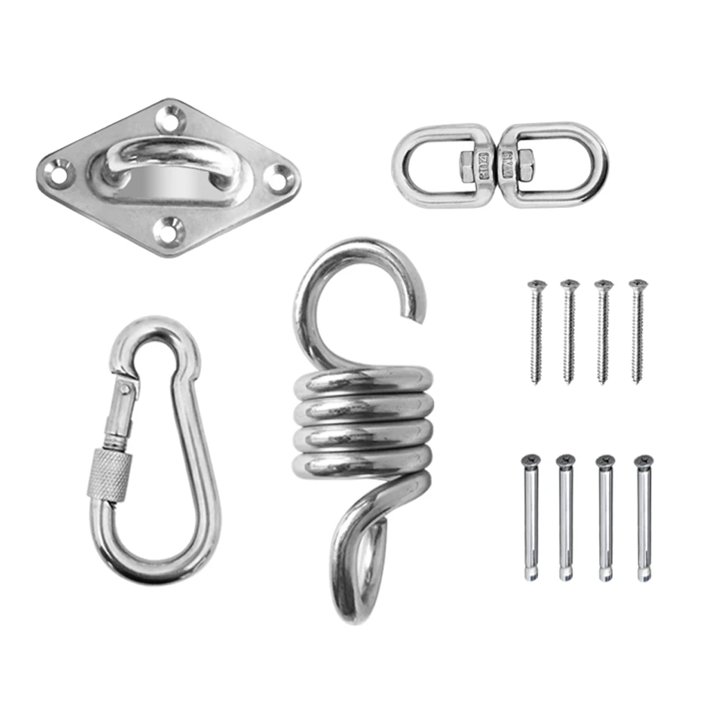 12 Pieces Hammock Swing Hanging Kit Spring Swivel Snap Hook