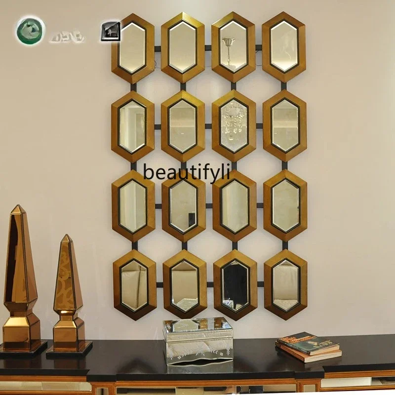 

D80 Neoclassical mirror, decoration, porch, makeup, wall hanging mirror, rectangle, postmodern