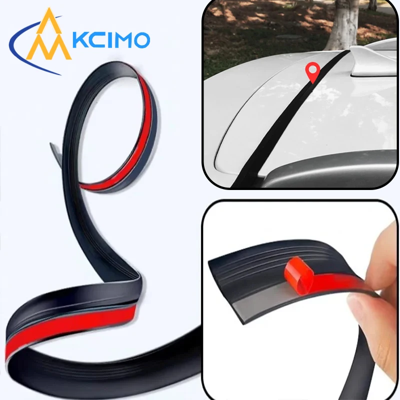 1.6M Car Trunk Lid Gap Filler Adhesive Strip Rubber Waterproof Accessories For SUV Hatchback Hatchback Upper Edge sticker