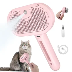 Cat Steam Brush Cat Grooming Brush Easy To Clean Cat Steam Brush with Steam Friendly Cat Hair Brush Removes Static Flying Hair