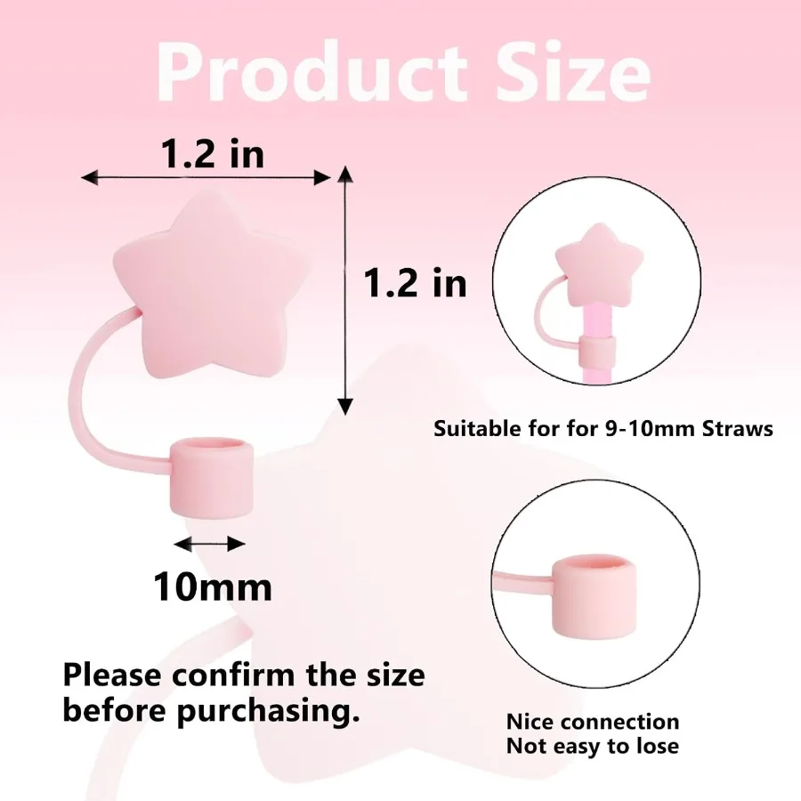 4 قطعة جميلة ستار القش كوف كاب Toppe متوافق مع ستانلي 30and40 أوقية بهلوان كوب قابلة لإعادة الاستخدام لطيف سيليكون القش نصائح الأغطية Pr