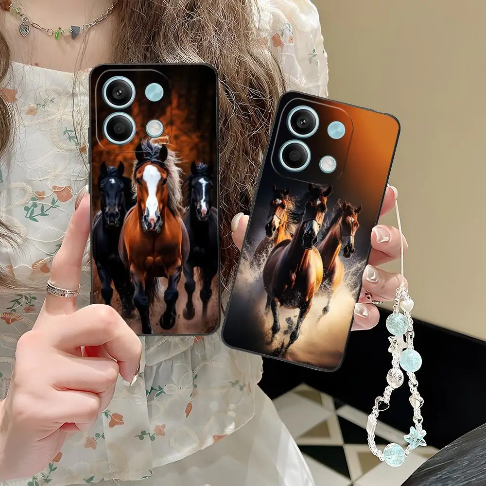 

Fashion Horse Matte TPU Mobile Phone Case for POCO M7 M6 M5 M4 M3 X7 X6 X5 X4 X3 Pro GT 5G Colorful Printing Cover