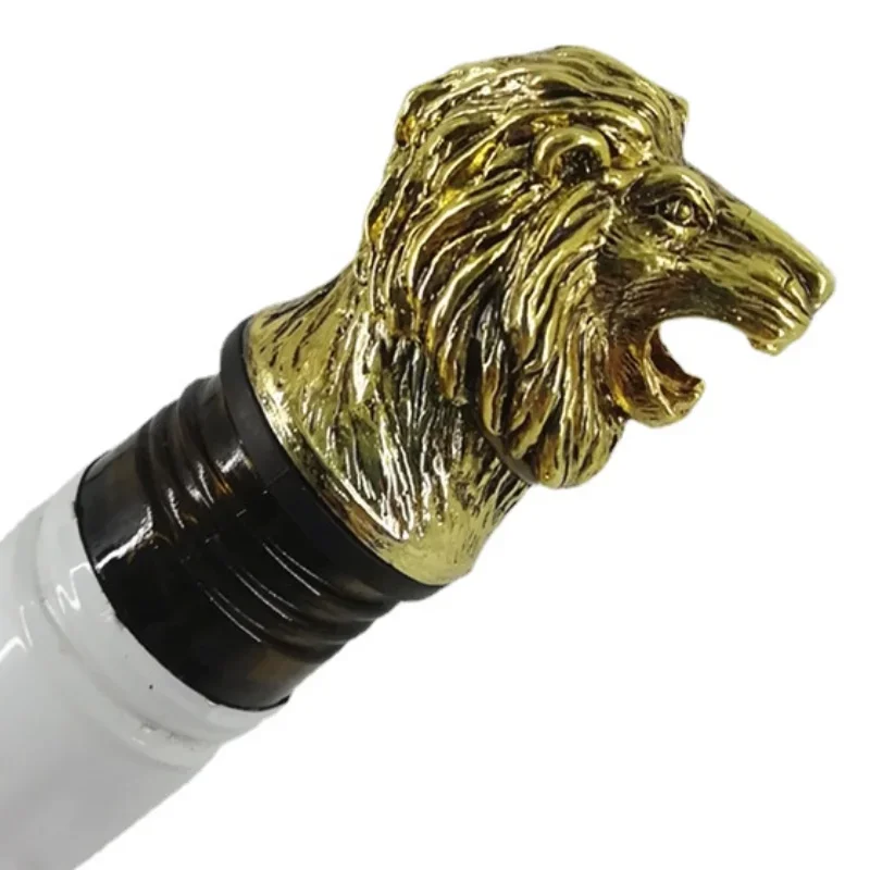 Creative Zinc Alloy Lion\'s Head Pour Spouts Vodka Red Wine Whiskey Wine Mouth Fresh Bottle Stopper Gift Decoration