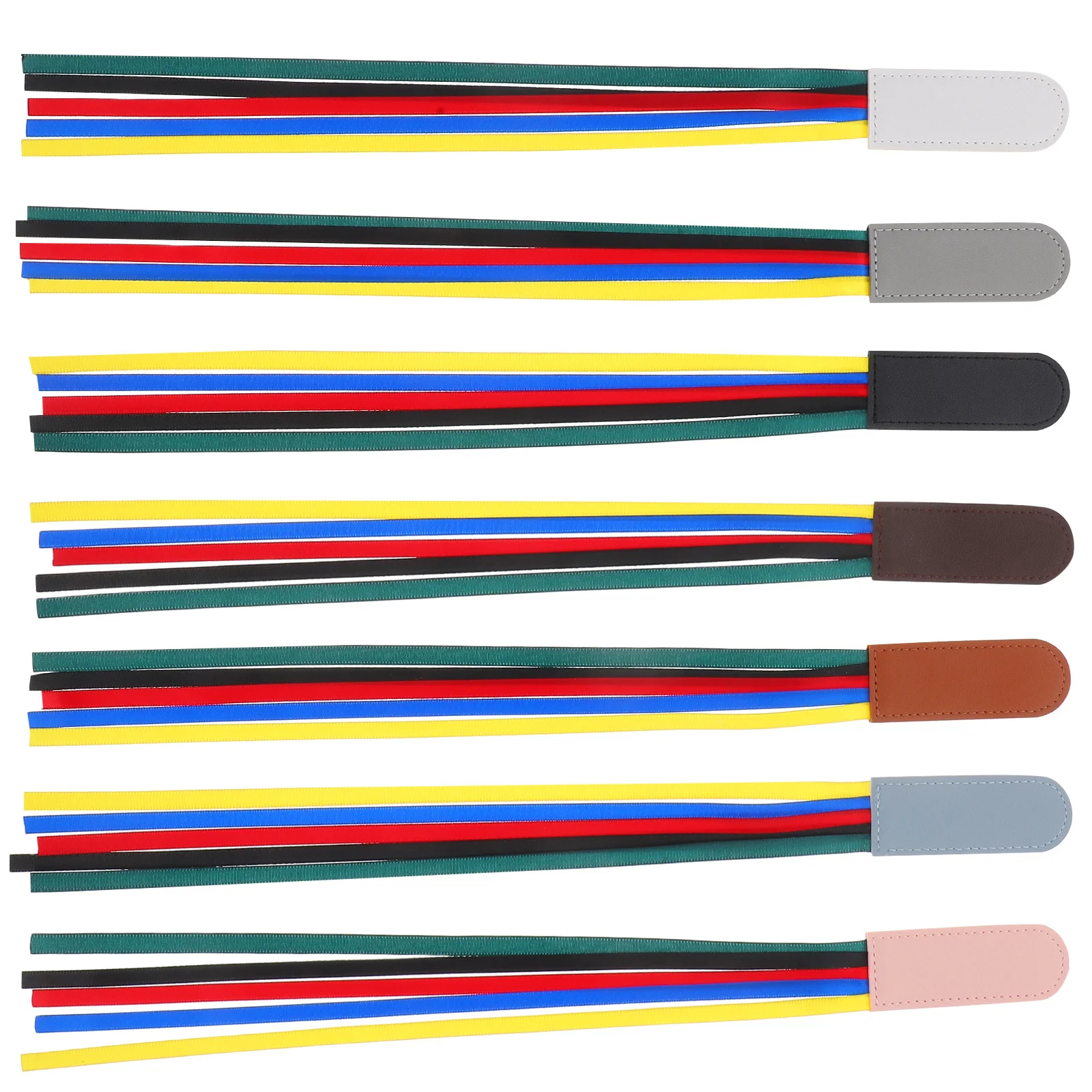 

7pcs Bible Ribbon Bookmarks Colorful Pu Ribbons For Book Lovers Page Markers Novel Textbook Journaling Supply Student