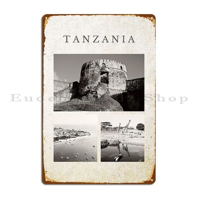 Tanzania Vintage Photo Design Metal Signs Garage Pub Club Bar Cinema Character Tin Sign Poster