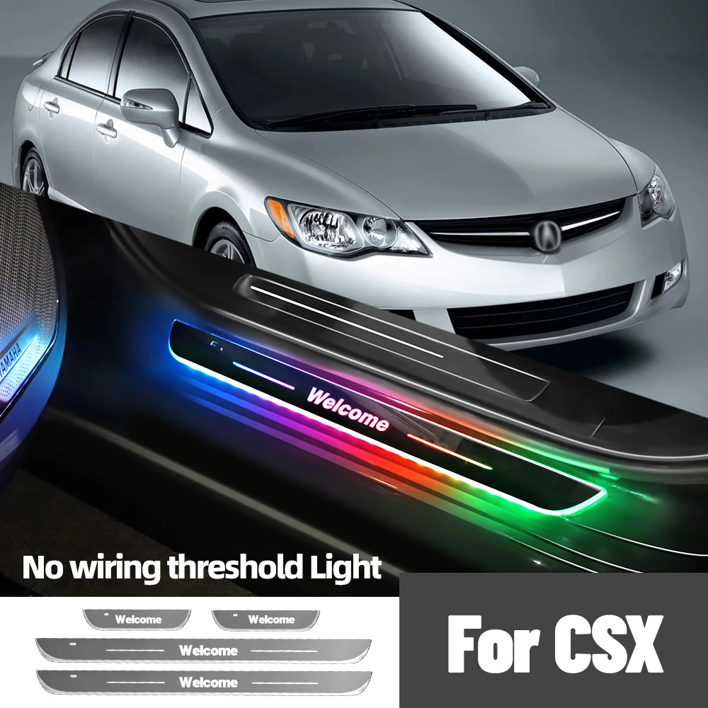 

For Acura CSX 2006-2011 2007 2008 2009 2010 Car Door Sill Light Customized Logo LED Welcome Threshold Pedal Lamp Accessories