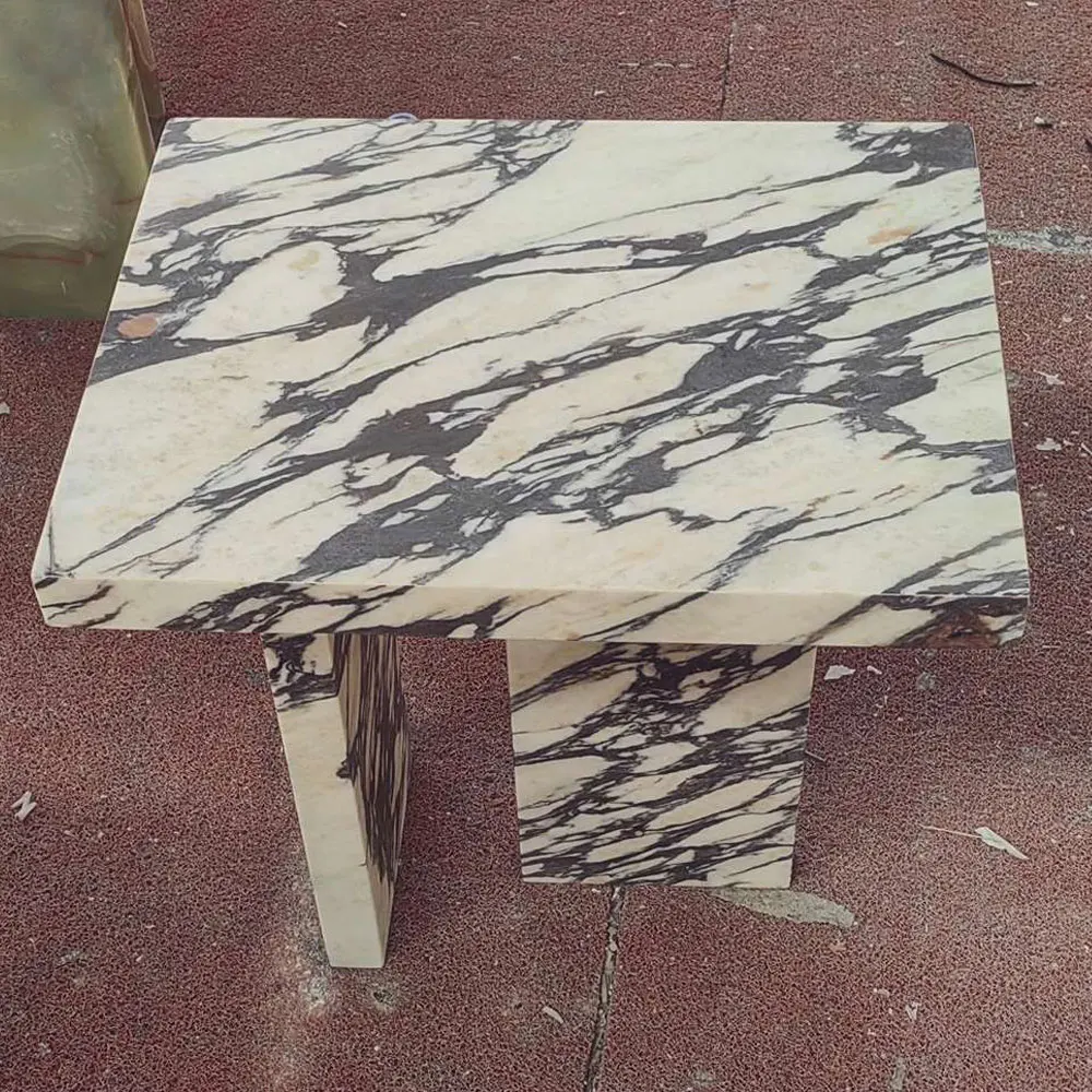 

Custom Design Calacatta Viola Marble Side Tables For Home Decoration Luxury Marble Coffee Table Marble Side Table