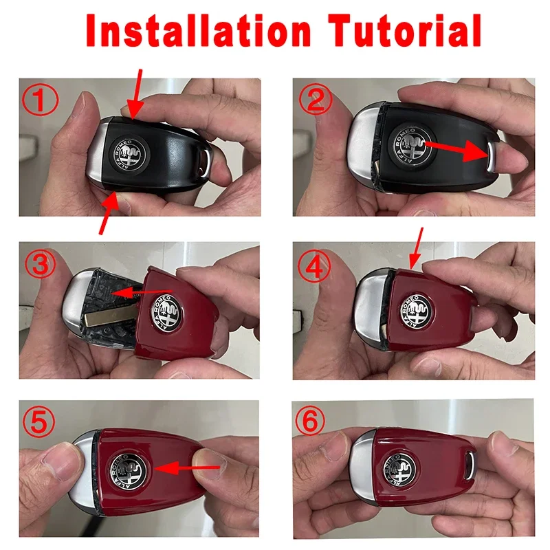 غطاء مفتاح السيارة استبدال مفتاح القضية ألفا روميو جوليا ستيلفيو تونال ألياف الكربون نمط #3