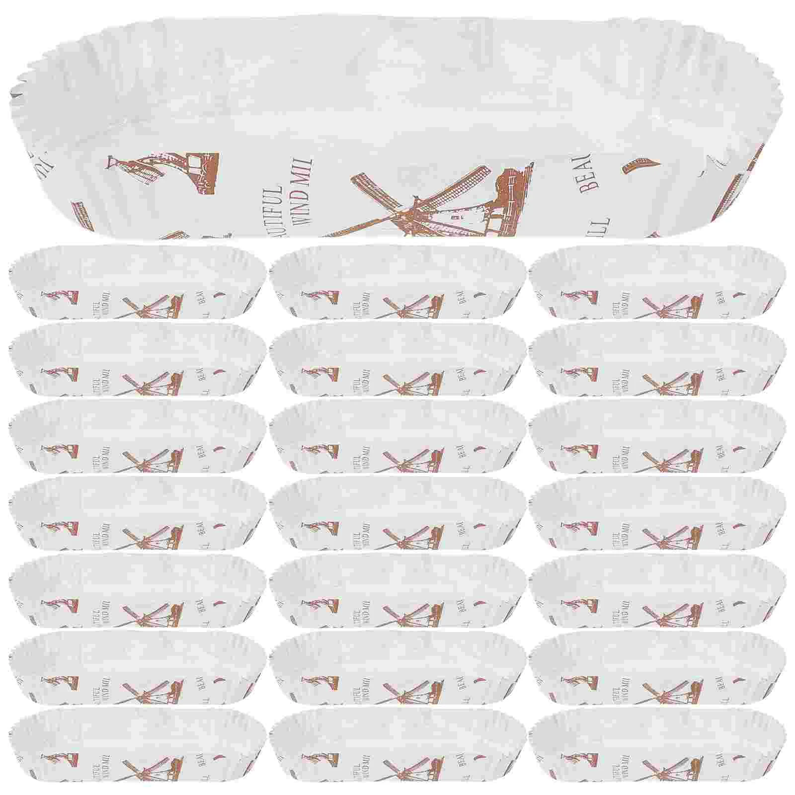 

100 Pcs Hot Dog Holders Paper Hot Dog Trays Grease-proof Paper Party Snack Container Hot Dog Paper Tray