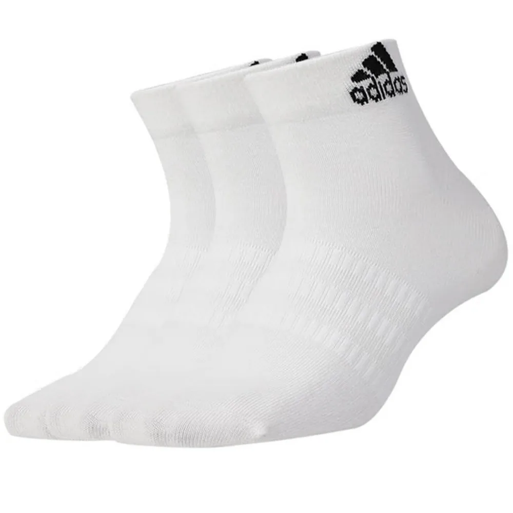 

Adidas Men's and Women's Sports Socks: Comfortable, Breathable Cotton Ankle Socks, Mid-Calf Length, 3-Pack DZ9435