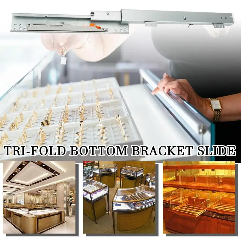 Cabinet Drawer Slides Soft Close Cabinet Rails Drawer Glides 3 Folds Soft Close Drawer Slide Glides For Dressing Room Bakery