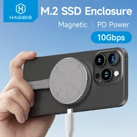 Hagibis-carcasa magnética M.2 2230 NVMe SSD Magsafe, USB C 3,2 Gen2 a NVMe PCI-E para iPhone 16 Pro Max ProRes MacBook