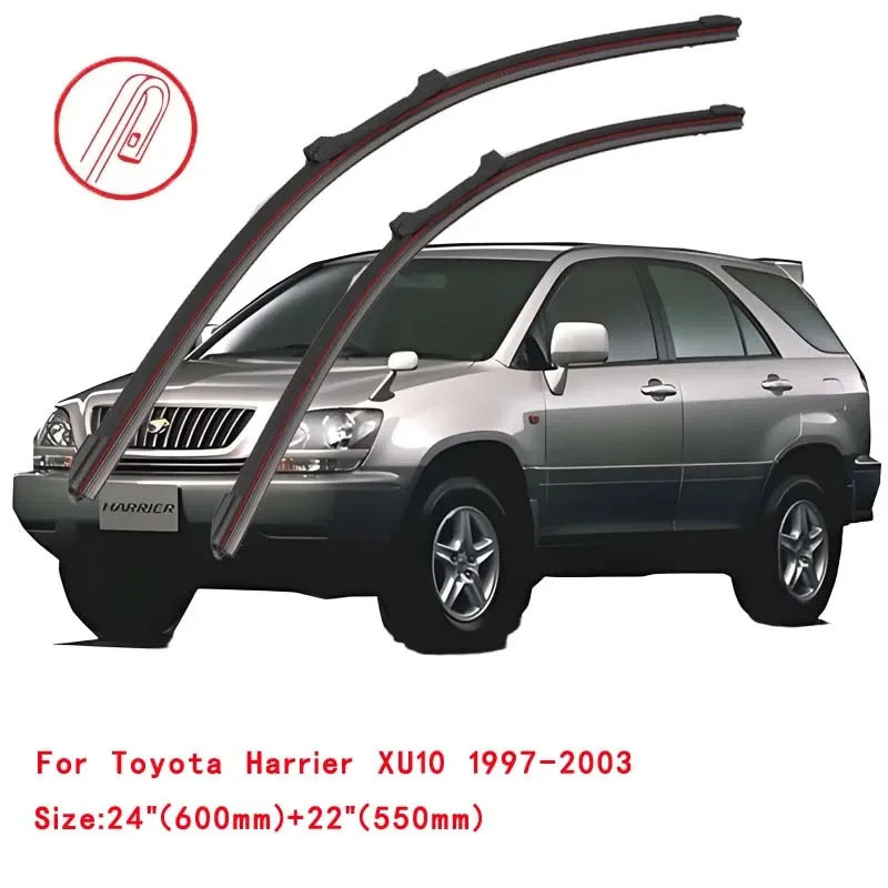

Для Toyota Harrier XU10 XU30 XU60 XU80 1997-2024: Щетки стеклоочистителя лобового стекла, аксессуары для мойки окон автомобиля