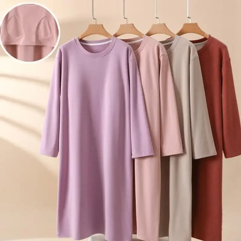 겨울 임신 잠옷 임신 한 여성을위한 선반 브래지어 열 벨벳 부드러운 탄성 출산 잠옷 내장 15UB