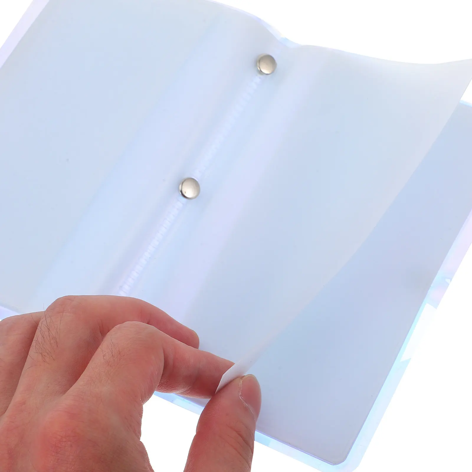 

Nail Decal Organizer Transparent Collecting Album for Storing DIY Nail Art Stickers Easy Access Display Book for Clean Desktop