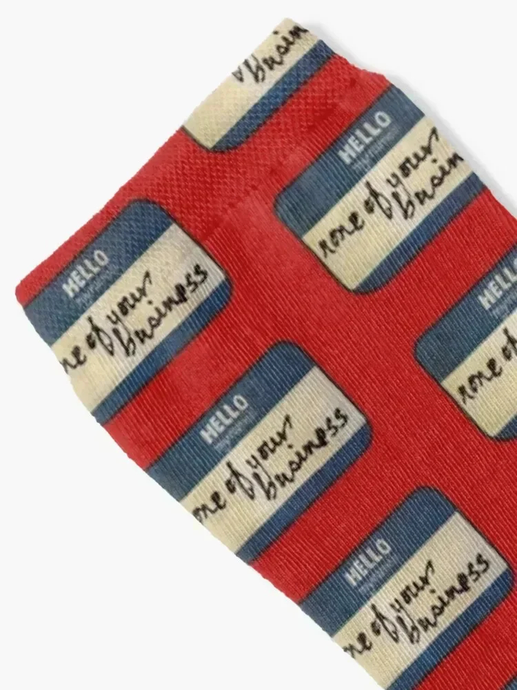 Name Tag Sticker Friend Socks anti-slip loose hiking valentine gift ideas Socks Man Women's