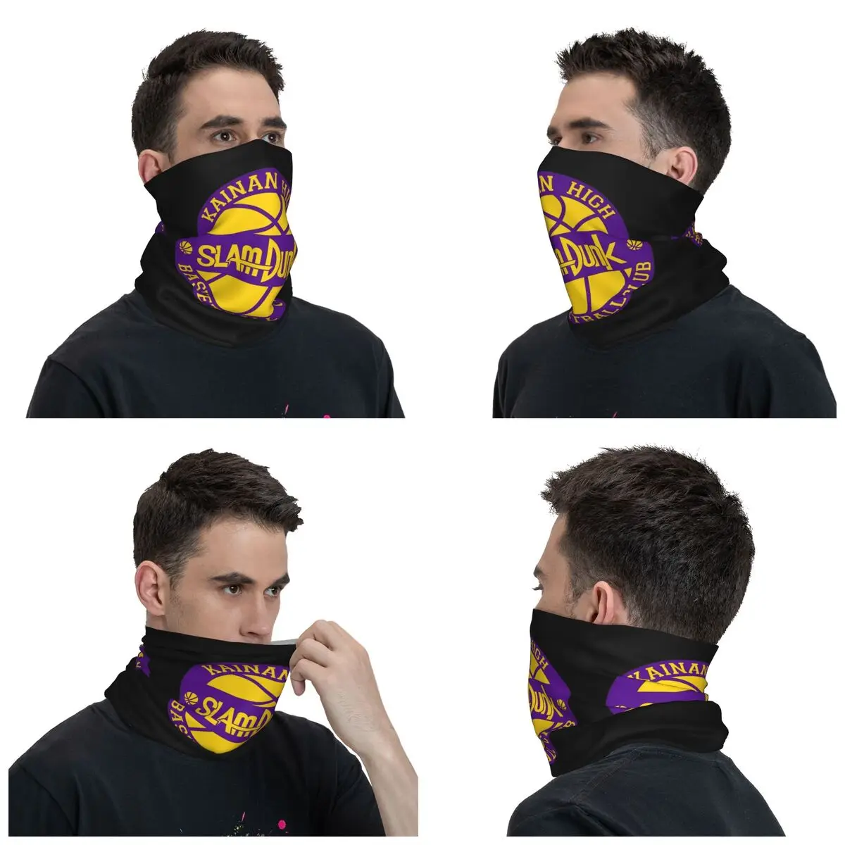 Kainan High Basketball Club Slam Dunk Bandana Neck Gaiter  Japan Anime Cartoon Balaclavas Magic Scarf Headwear Hiking for Men