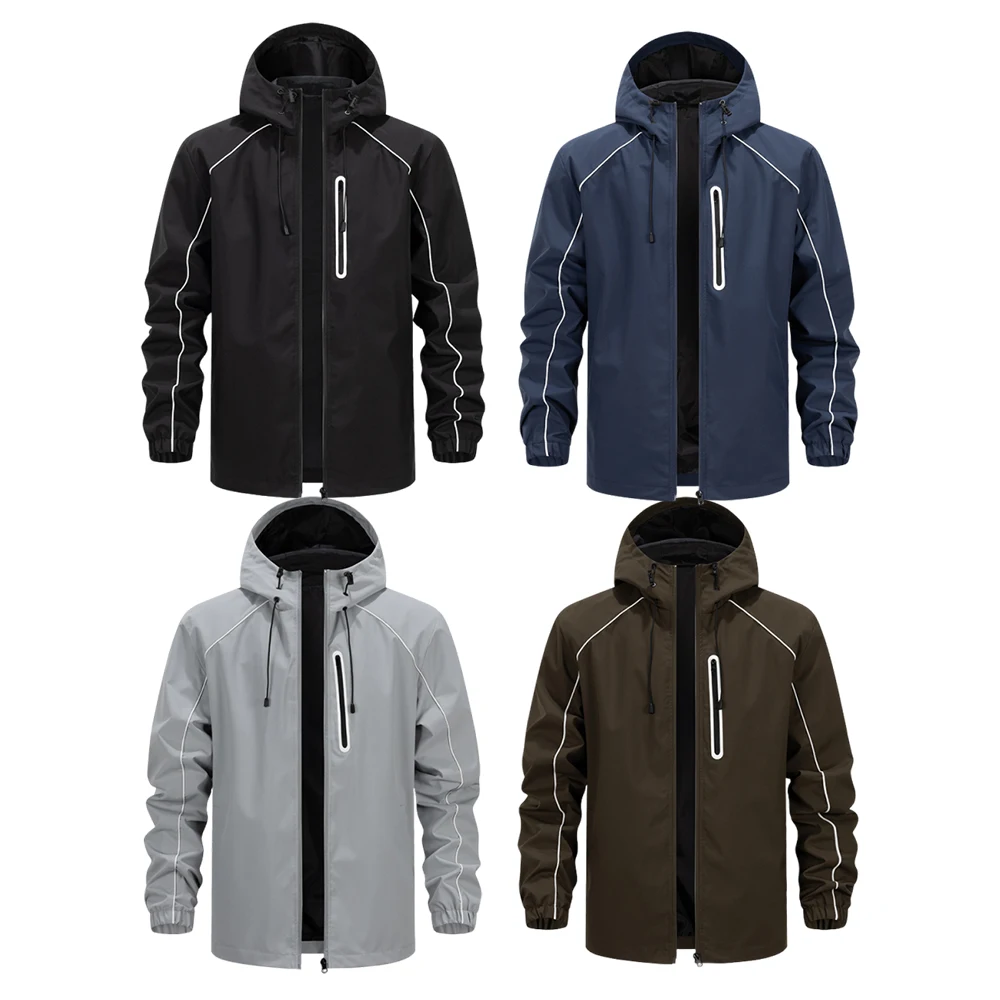 

Мужская повседневная функциональная светоотражающая куртка, уличная водонепроницаемая технологичная куртка, новое осеннее модное ветрозащитное пальто 2025 года